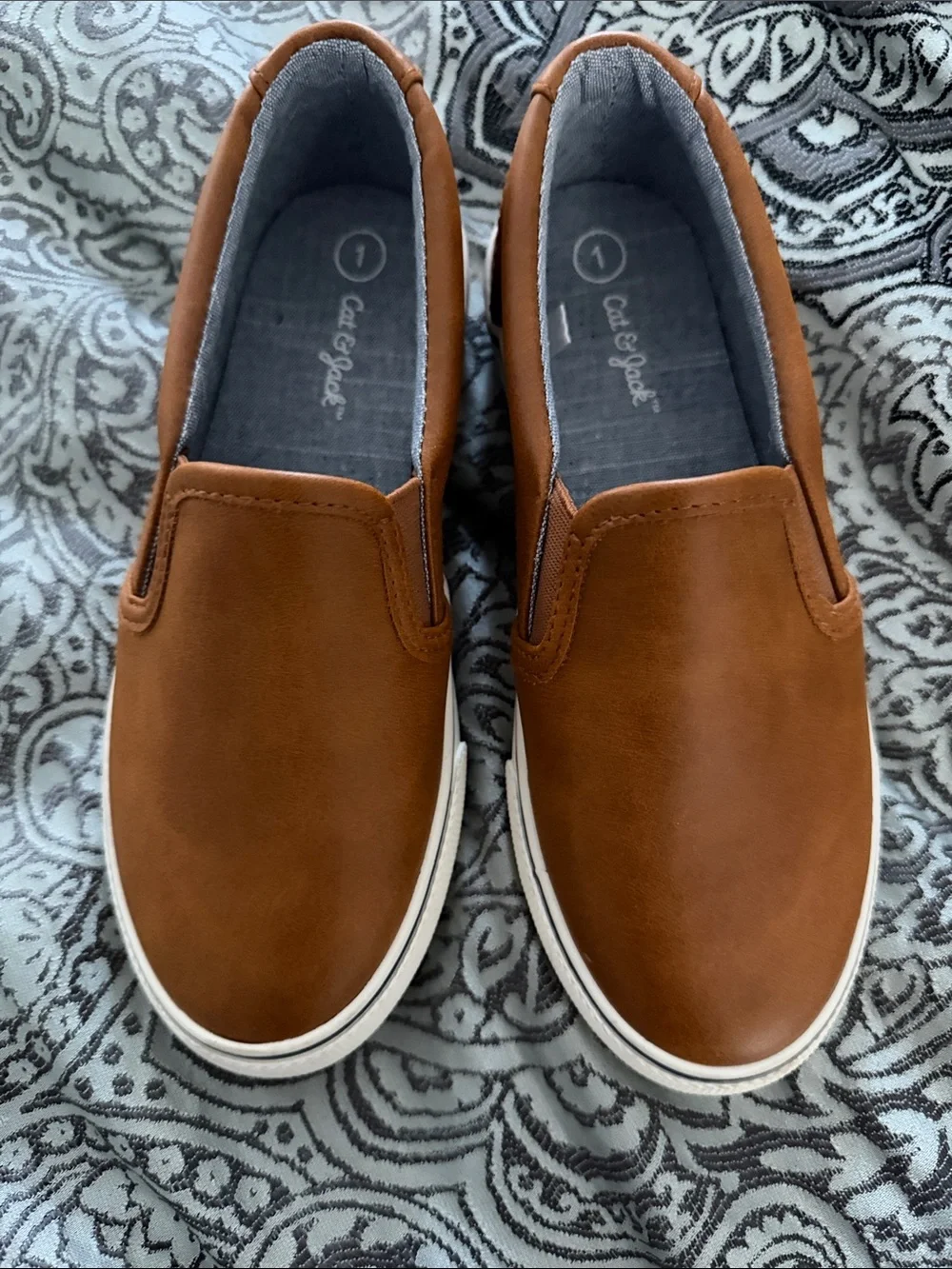 Cat & Jack Casual Slip-On Loafers in Chestnut Brown
